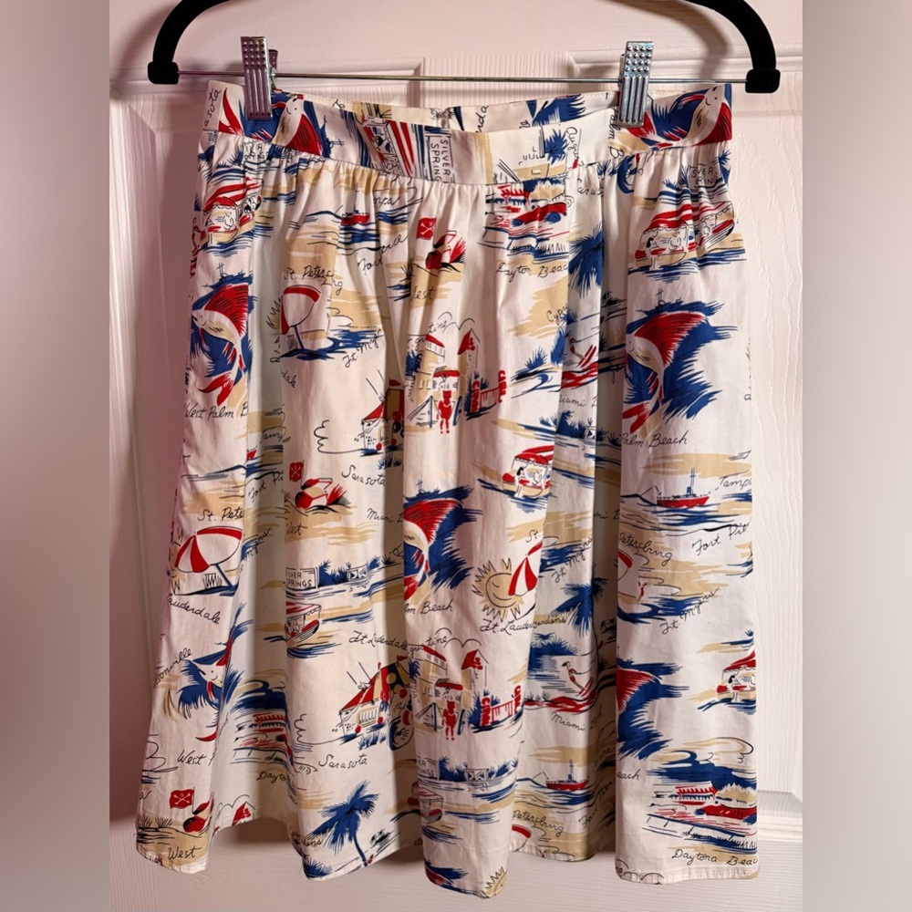 Brooks Brothers Florida Cotton A-line Skirt